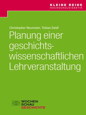 cover image of Planung einer geschichtswissenschaftlichen Lehrveranstaltung